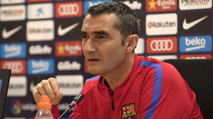 Valverde, en una rueda de prensa.