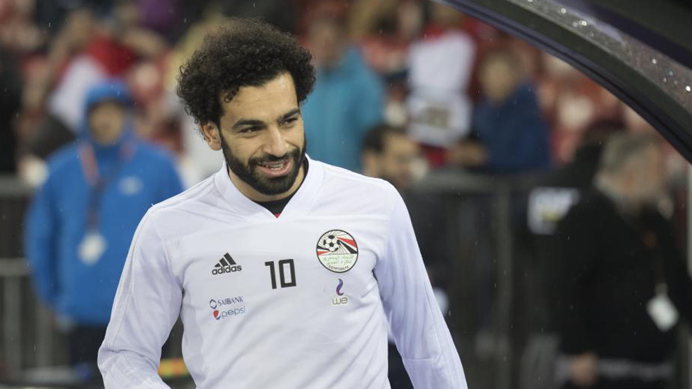 Salah, en un partido reciente con Egipto