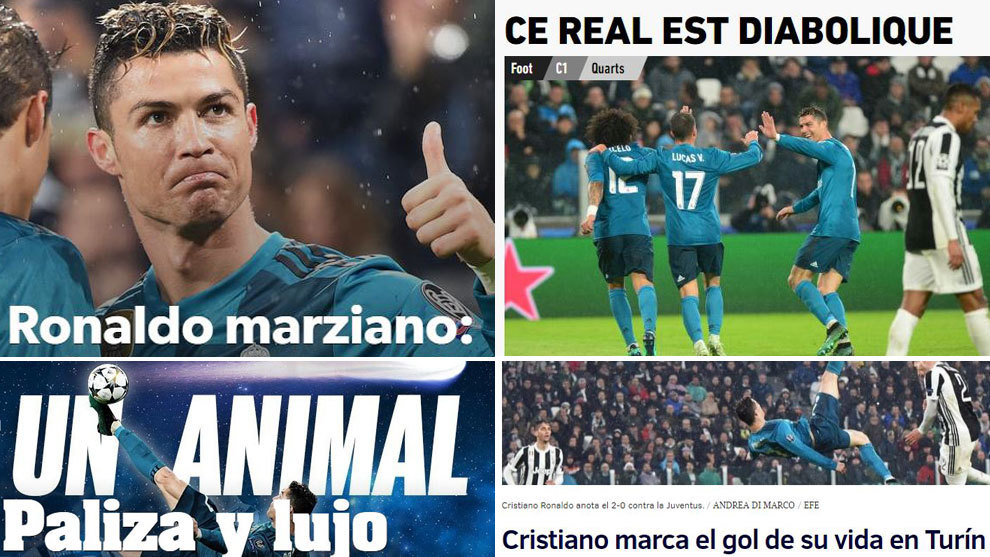 Press review: Headlines on Ronaldos sensational goal