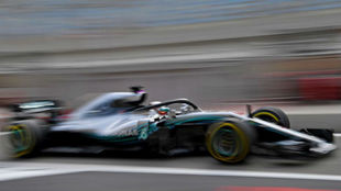 Lewis Hamilton, durante la primera sesion de entrenamientos libres del...
