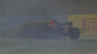 Verstappen, en el momento del accidente.
