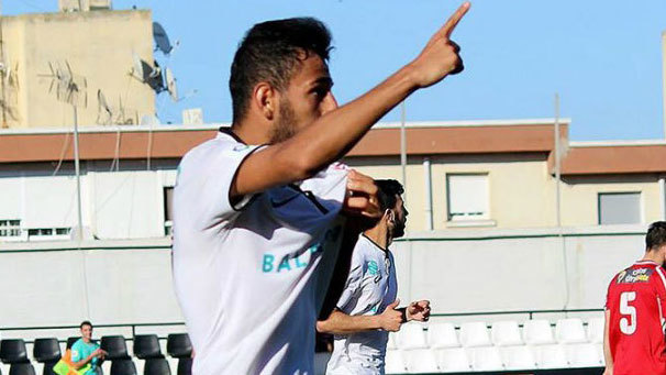 El jugador del AD Ceuta en una imagen tomada de Ceuta TV