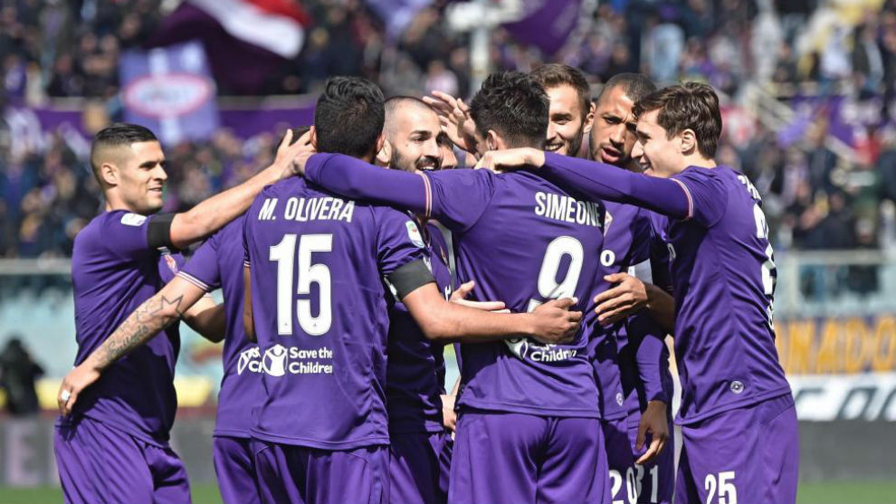 La Fiorentina celebra un gol esta temporada