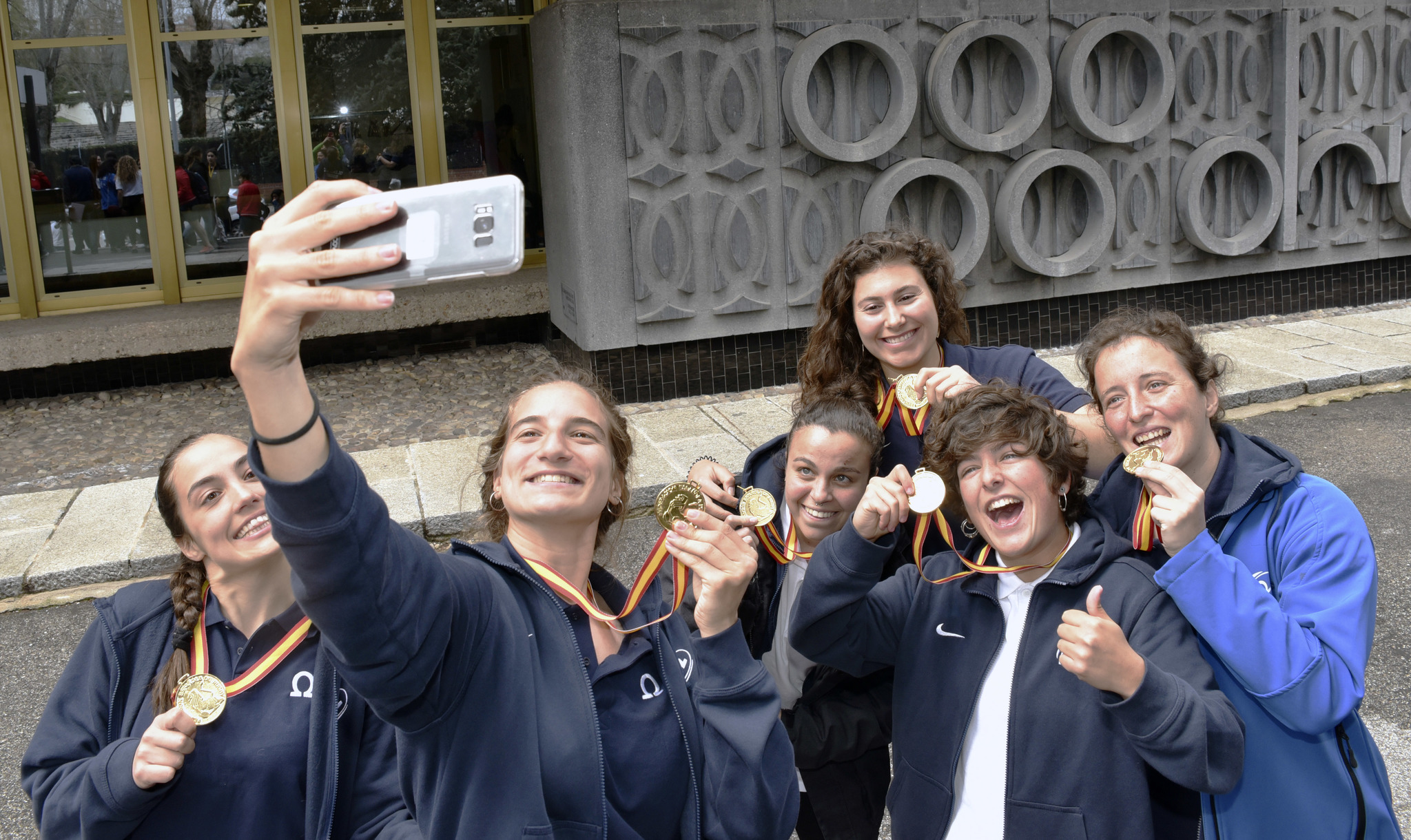 Selfie de varias jugadoras del Olmpico de Pozuelo