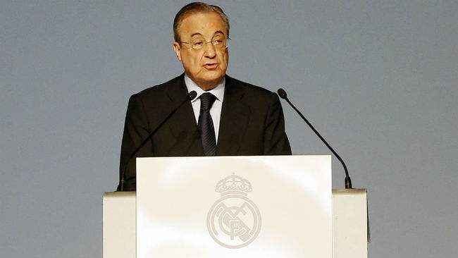 Florentino Prez, en la pasada Asamblea del Real Madrid