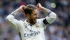 Sergio Ramos se seala celebrando un gol con el Real Madrid