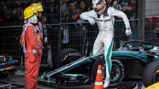 Lewis Hamilton, tras el Gran Premio de China de esta maana.