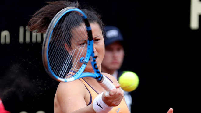 Lara Arruabarrena, durante el torneo de Bogot