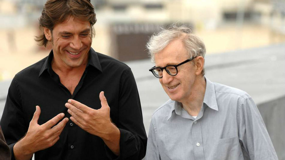 Javier Bardem con Woody Allen en el Festival de San Sebastin hace 10...