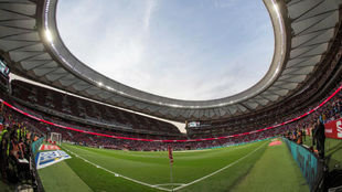 Panormica del Wanda Metropolitano antes de la final de Copa.