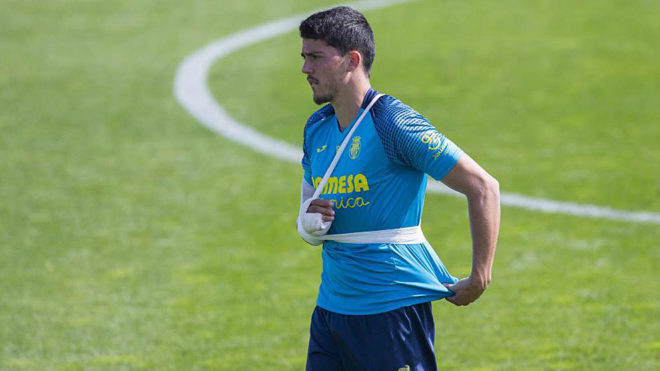 Fornals, en un entrenamiento del Villarreal.