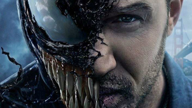 Cartel de Venom, con el actor britnico Tom Hardy como protagonista.