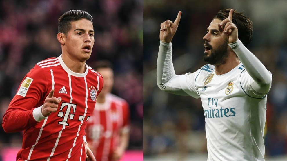 Bayern - Real Madrid - el duelo entre Isco y James Rodrguez