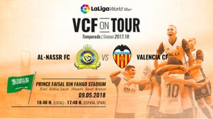 Creatividad del Valencia para anunciar el partido.