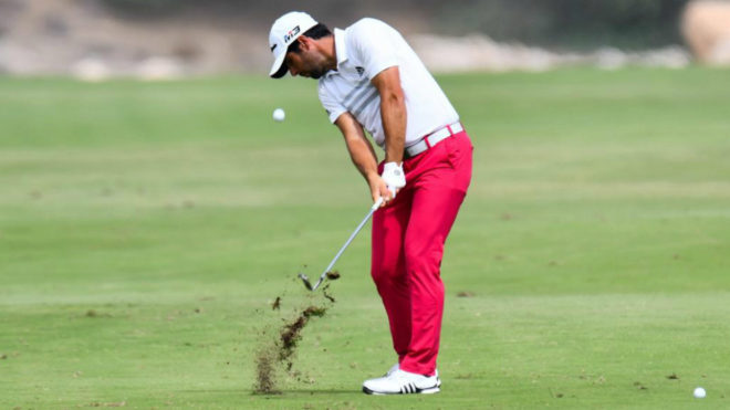 Adrin Otaegui compite en la primera ronda del Torneo de Golf de...