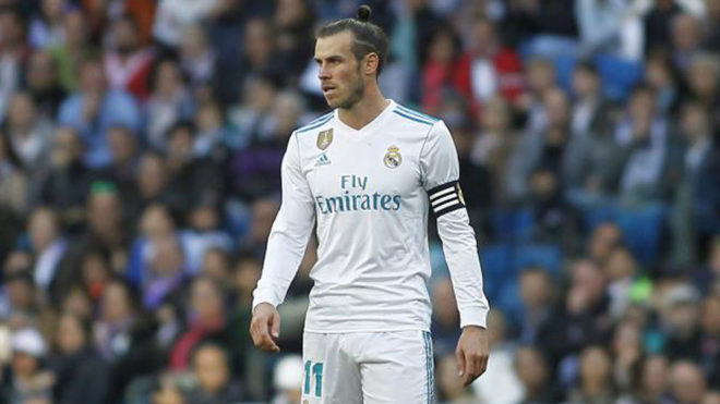 Bale, con el brazalete del Madrid.