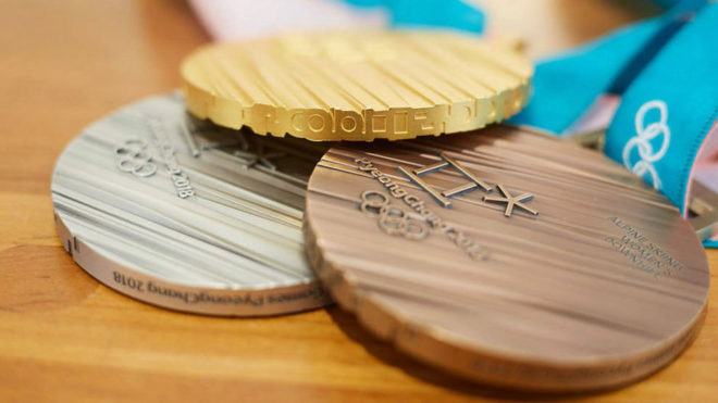 Las medallas de los Juegos Olmpicos de Pyeongchang.