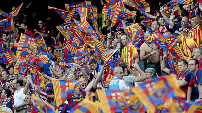 La aficin del Barcelona, en la final de la Copa del Rey 2015.