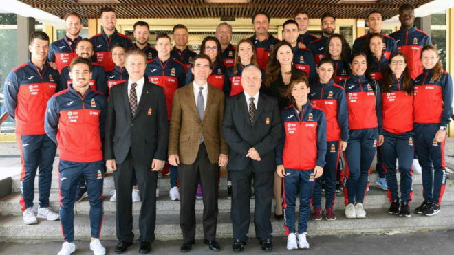 El equipo español en el Consejo Superior de Deportes.
