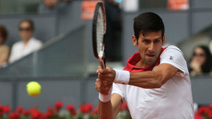 Novak Djokovic durante su partido ante Kei Nishikori.