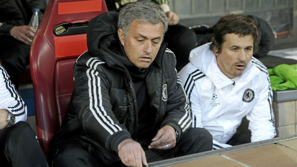José Mourinho junto a Rui Faria