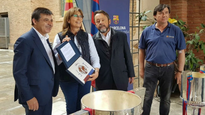 Antoni Guil, Alba Bosch, Antonio Tombas y Jordi Monturiol delante del...