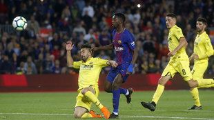 Dembl marca uno de los goles ante el Villarreal