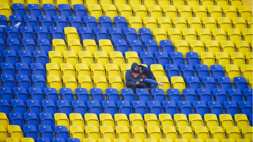 Imagen del estadio Gran Canario en el partido ante el Alavs..