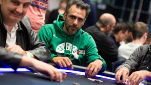Mariano Zabaleta, durante una partida en el PokerStars and...