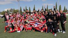 Las jugadoras del Atltico celebran en Zaragoza el ttulo liguero