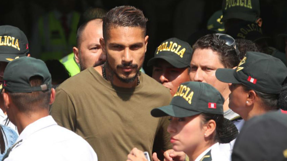 Guerrero en su llegada a Lima