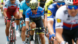 Esteban Chaves durante la 10 etapa del Giro.