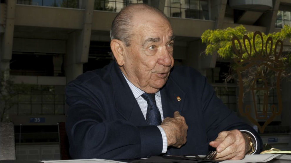 Luis Beneyto (81), durante la entrevista en el restaurante Jos Luis...