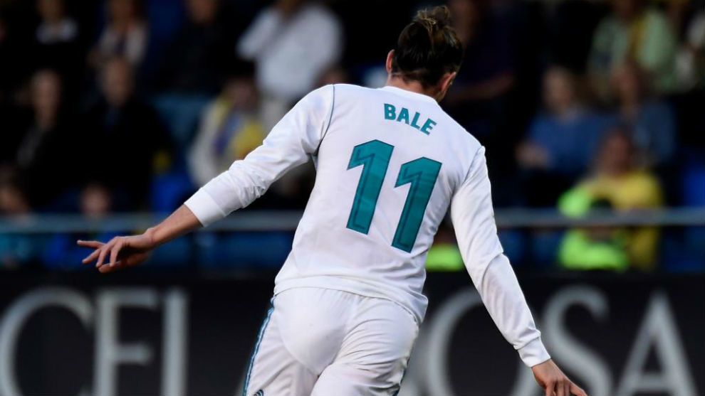 Bale celebra un gol ante el Villarreal en la ltima jornada de Liga