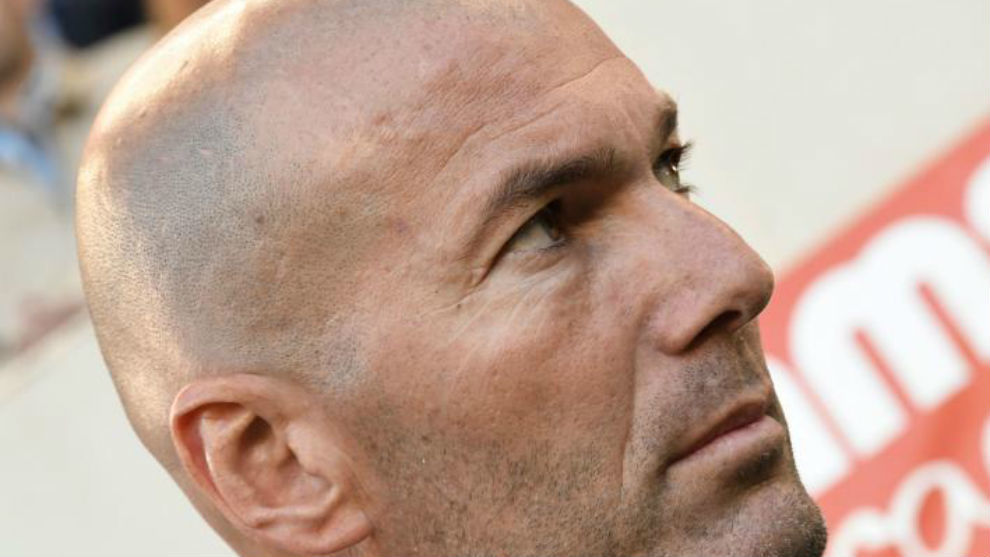 Zidane, en el partido ante el Villarreal.