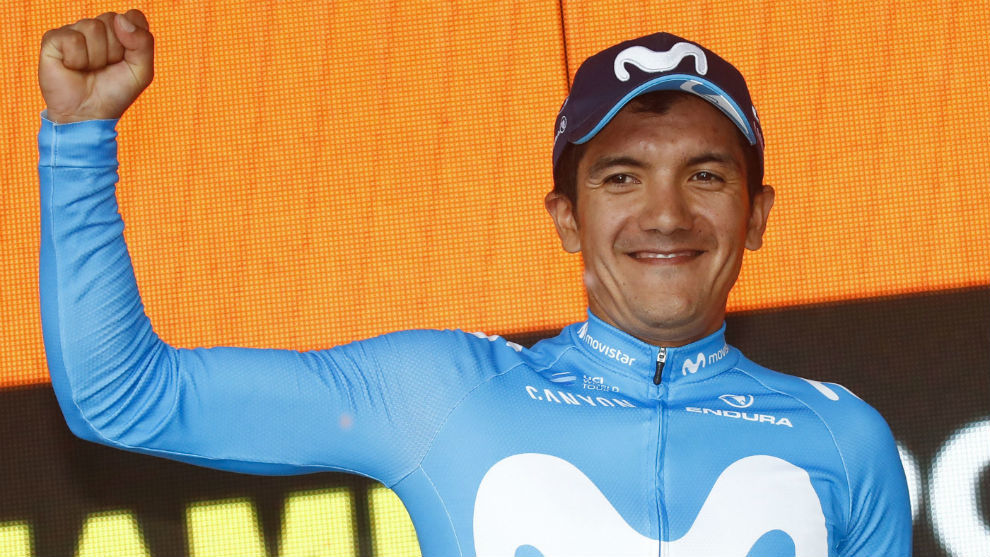 Richard Carapaz, vencedor de etapa en Montevergine.
