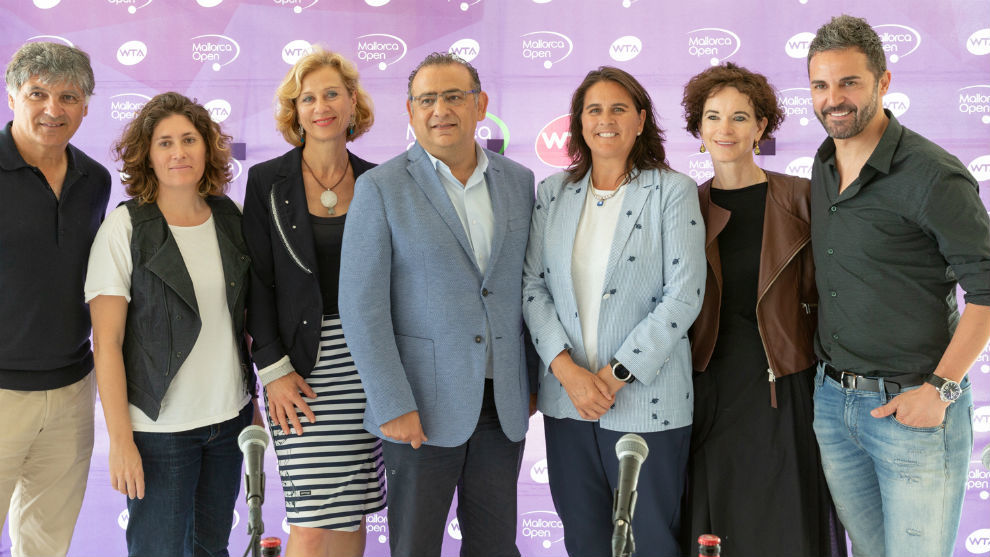 Foto de familia en la presentacin del Mallorca Open 2018.