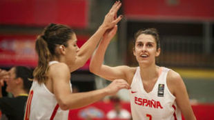 Marta Xargay y Alba Torrens durante el EuroBasket de 2017