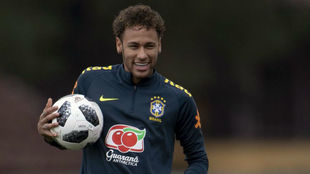 Neymar en la concentracin de Brasil