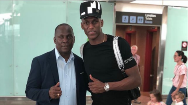 Yerry Mina and his father Yair