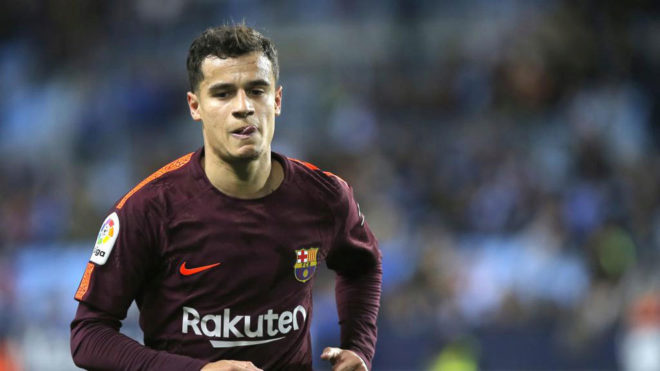 Philippe Coutinho runs during the Spanish league football match