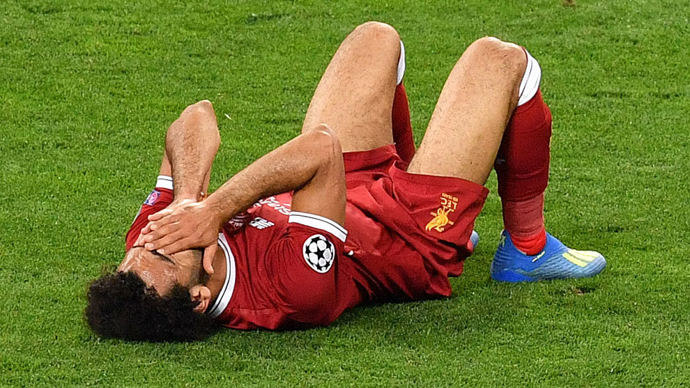 ¿Qué lesión tuvo Salah en la final de la Champions