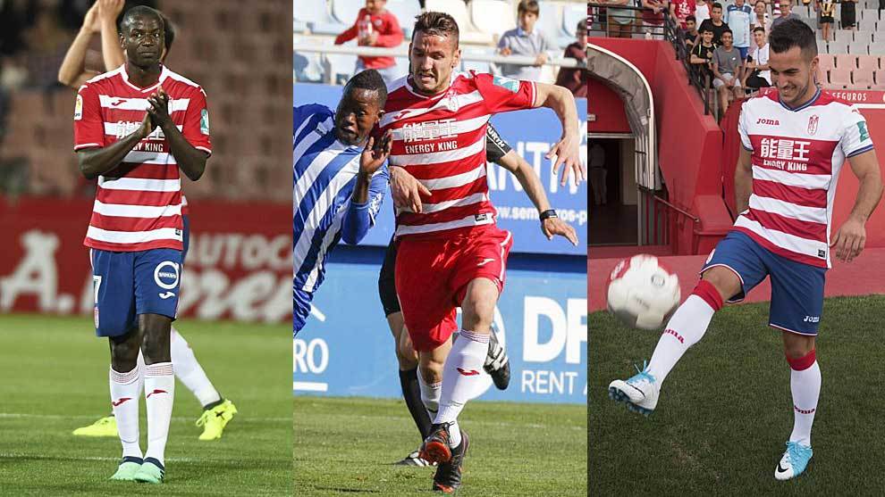 Adrin Ramos, Rey Manaj y Joselu, esta temporada con el Granada