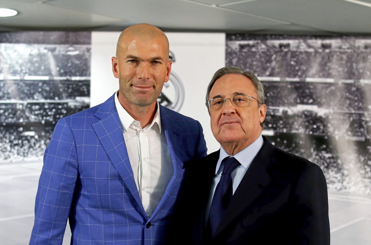 Zidane en su presentación como entrenador del Real Madrid,...