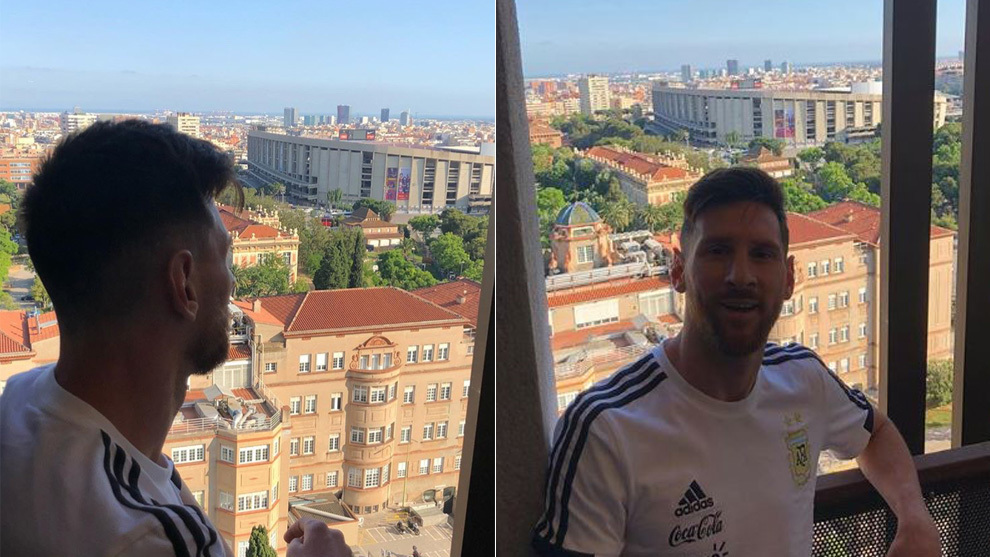 Messi, con vistas al Camp Nou
