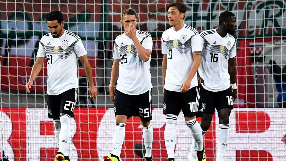 Alemania tras el segundo gol de Austria