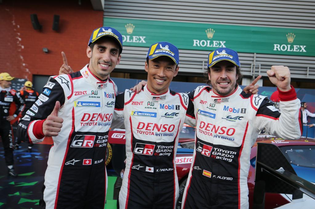 Buemi, con Nakajima y Alonso tras ganar en Spa