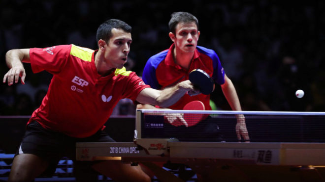 lvaro Robles y el rumano Ovidiu Ionescu durante el torneo.