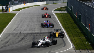 Pilotos en el circuito Gilles Villeneuve durante el GP de Canad 2017