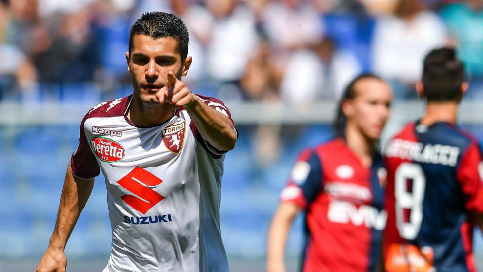 Iago Falque celebra un gol ante el Genoa